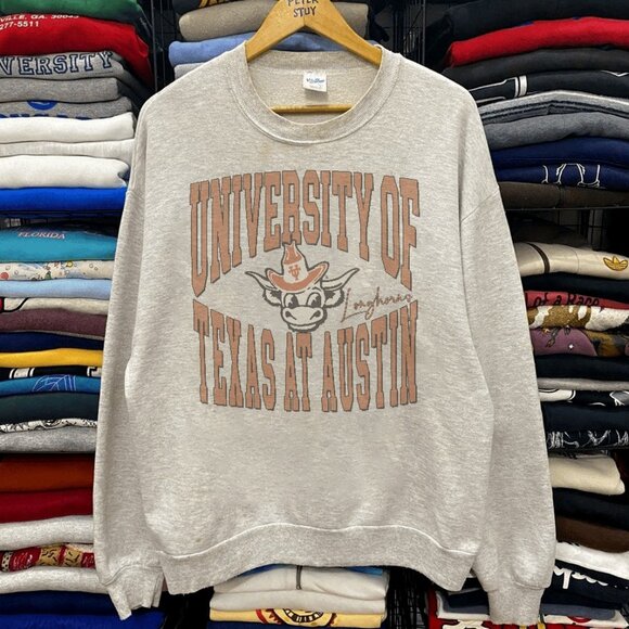 Vintage University of Texas Longhorns Sweatshirt Texas Go Longhorns Shirt tee - Picture 1 of 2